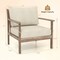 Contemporary Accent Chair with Solid Rubberwood Arms for Home
